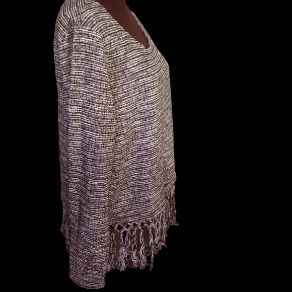 Sweater with Fringe, Size XL Sweater, Pullover Sweater, Fall Winter Sweater - Picture 3 of 14